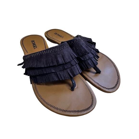 Bongo Brown Fringe Sandals size 10 - Picture 2 of 4
